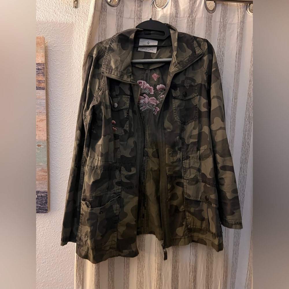 Olive Camouflage Utility Jacket